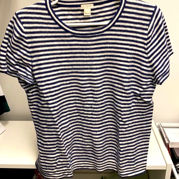 J. Crew Tops - J. Crew Navy and White Striped Sweater Top